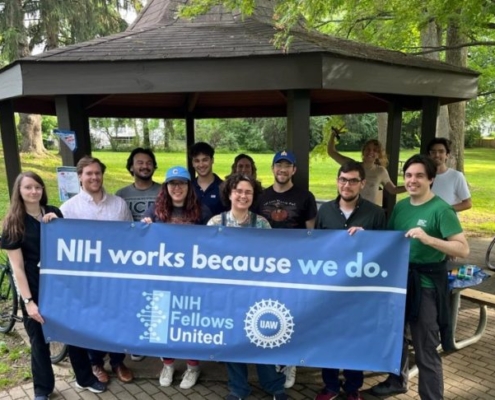 NIH FELLOWS RALLY, FILE FOR UNION AS THEY JOIN NATIONAL WAVE OF UNION ORGANIZING