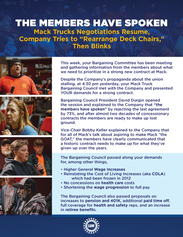 Mack Truck memo