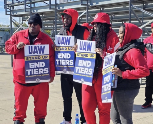 SUPPLEMENTAL EMPLOYEES RALLY AT MANZ FIELD TO END TIERS