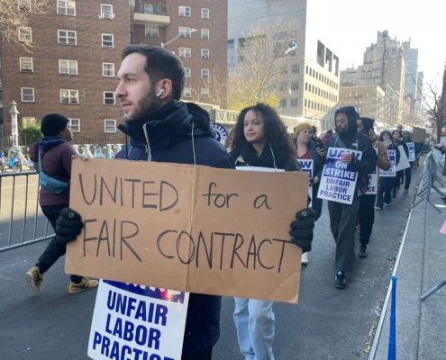 UAW Postdocs Mount Sinai on strike