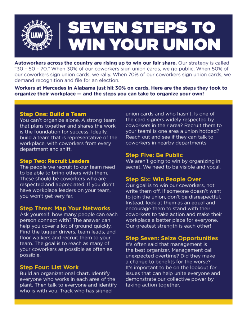 Seven Steps to Win Your Union Flyer