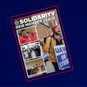 Graphic for New Member issue of Solidarity Magazine.