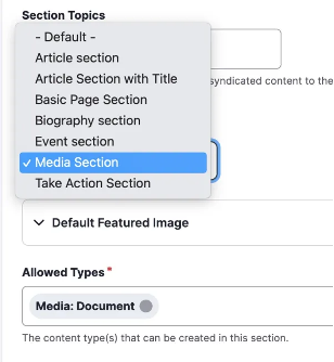SolidWeb 3.0 Section Topics Media Type