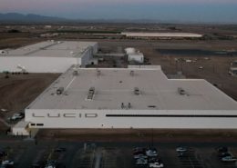 Photo of the Lucid Motors manufacturing facility in Arizona.