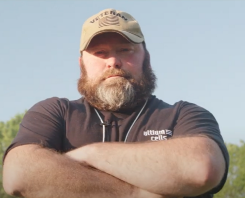 Photo of a UAW member who works at the Ultium Cells facility in Spring Hill, TN.
