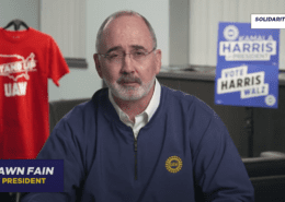 Screenshot of UAW President Shawn Fain during a recent Facebook Live.