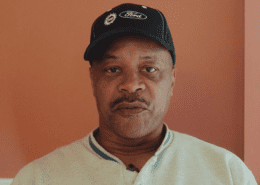 Photo of a Blue Oval SK worker from a video announcing workers are forming a union at the Glendale, KY, plant.