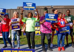 Photo of UAW members at a Stellantis Keep the Promise rally in 2024.