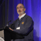 UAW President Shawn Fain addresses delegates at the union's 2025 Financial Officers Conference in Atlanta, GA.