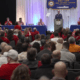 Screenshot of UAW President Shawn Fain addressing Local 571 members at a rally calling on General Dynamics Electric Boat to offer a record contract on April 14, 2025.