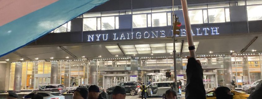 NYU workers organize against cuts to services for trans youth at NYU Langone