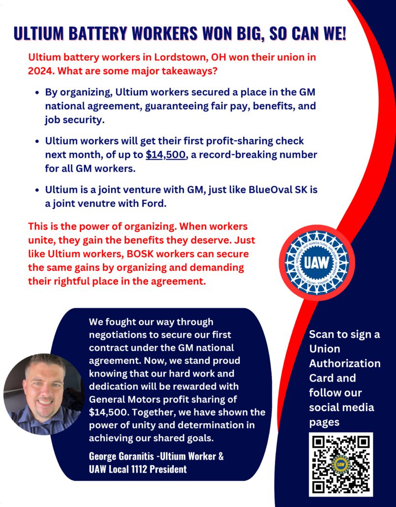 BOSK Profit Sharing and Dues Flyer Part 1