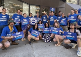 Photo of UAW Region 9A members with NYC mayoral candidate Zohran Mamdani on June 24, 2025.