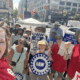 Photo of ALAA-UAW Local 2325 members on strike in New York City.