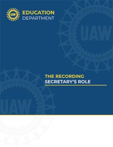 397 - The Recording Secretary's Role