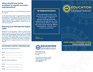 545D - Your Union Representation - Weingarten Rights