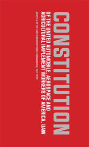 Cover page of the UAW 2022 Constitution