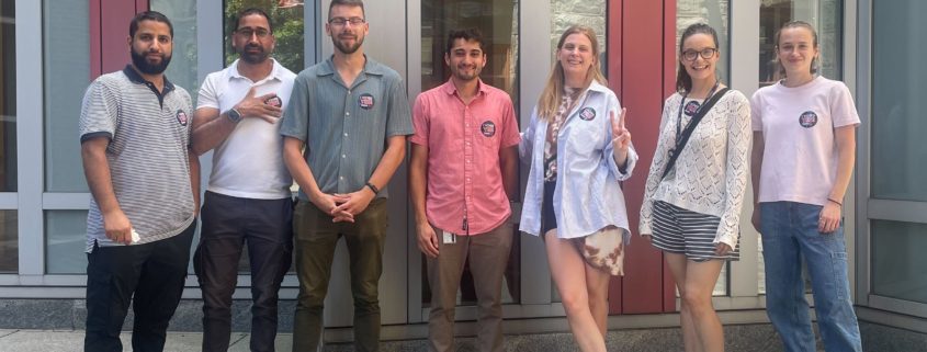 Photo of workers at the University of Pennsylvania who are forming their union.