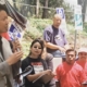 Photo of labor and human rights activist Kent Wong speaking at a 1995 UAW recognition strike at UCLA.