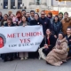 Photo of workers at the Metropolitan Museum of Art in New York, who are organizing to form their union with UAW Local 2110.