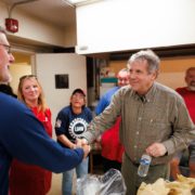 UAW Endorses Sherrod Brown for US Senate Photo of Sherrod Brown meeting with UAW members in Lorain, OH.
