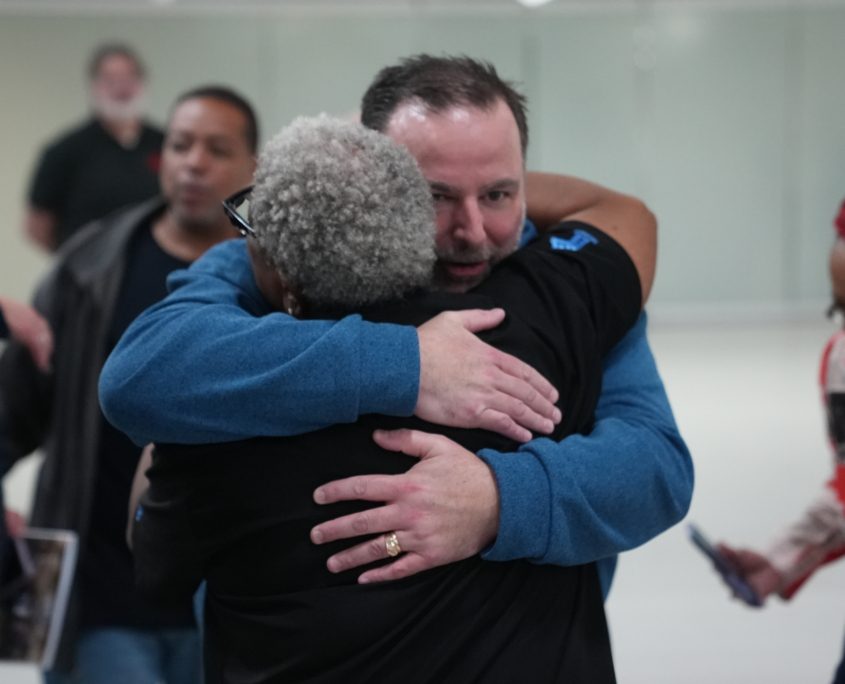 UAW Local 42 members celebrate after the contract at Volkswagen in Chattanooga, TN, is ratified by 96% on February 19 2026.