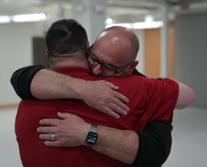 UAW Local 42 members celebrate after ratifying their first-ever contract with Volkswagen in Chattanooga, TN, on February 19, 2026.