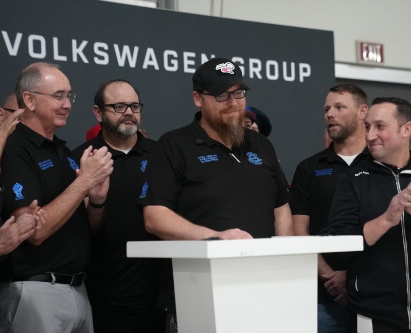The UAW Local 42 Volkswagen Bargaining Committee announces that the tentative agreement with VW in Chattanooga, TN, has been ratified by 96% on February 19, 2026.