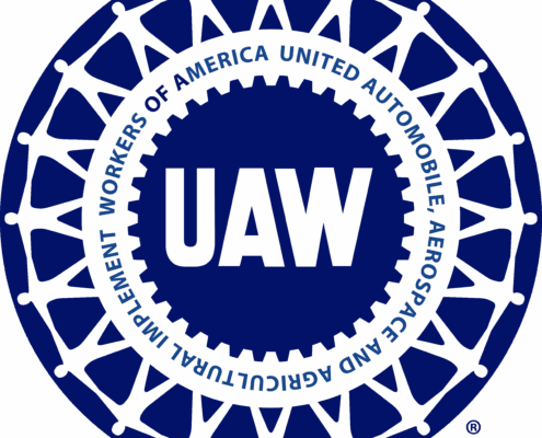 UAW Dark Blue and White Logo