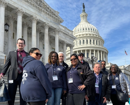 UAW Region 1 members lobby on Capitol Hill during Day 3 of the 2026 National CAP Conference in Washington, D.C., on February 10, 2026.