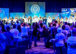 The UAW members and elected leaders conclude the 2026 National CAP Conference in Washington, D.C., on February 11, 2026.