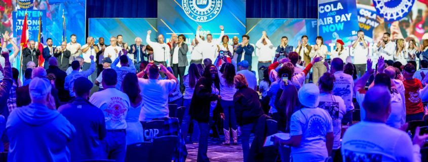 The UAW members and elected leaders conclude the 2026 National CAP Conference in Washington, D.C., on February 11, 2026.