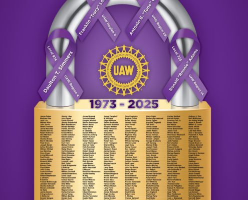 2025 Workers Memorial Day poster in Spanish