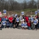 Photo of UAW Local 2192 members and supporters on the picket line at Lorain County Jobs and Family Services in Elyria, Ohio.