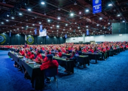 Photo of elected delegates during day three of the UAW's 39th Constitutional Convention in Detroit, MI, on June 17, 2026.