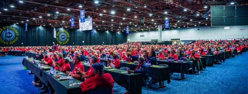 Photo of elected delegates during day three of the UAW's 39th Constitutional Convention in Detroit, MI, on June 17, 2026.