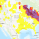 Screenshot of the air quality map as of 1 pm ET on July 17, 2026.